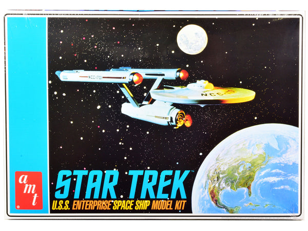 Skill 2 Model Kit U.S.S. Enterprise NCC-1701 Space Ship "Star Trek" 1/650 Scale Model by AMT-0