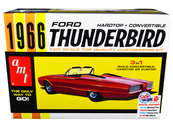 Skill 2 Model Kit 1966 Ford Thunderbird Hardtop/Convertible 3-in-1 Kit 1/25 Scale Model by AMT-0