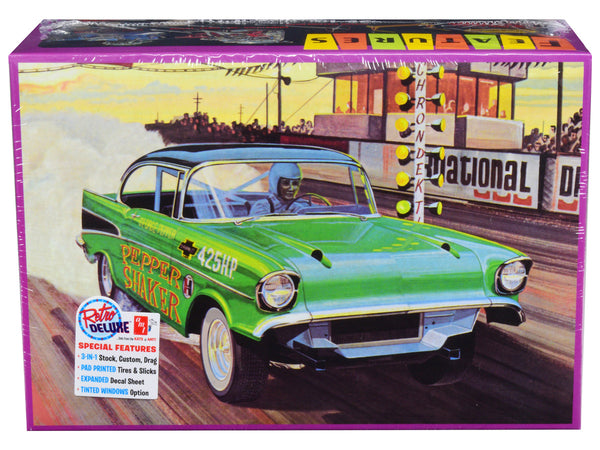 Skill 2 Model Kit 1957 Chevrolet Bel Air "Pepper Shaker" 3 in 1 Kit 1/25 Scale Model by AMT-0