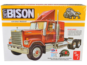 Skill 3 Model Kit Chevrolet Bison Truck Tractor 1/25 Scale Model by AMT-0