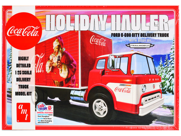 Skill 3 Model Kit Ford C-600 City Delivery Truck "Holiday Hauler - Coca-Cola" 1/25 Scale Model by AMT-0