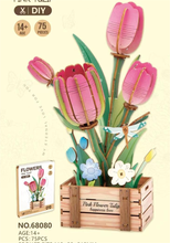 DIY Wooden Tulip 3D Model Kit