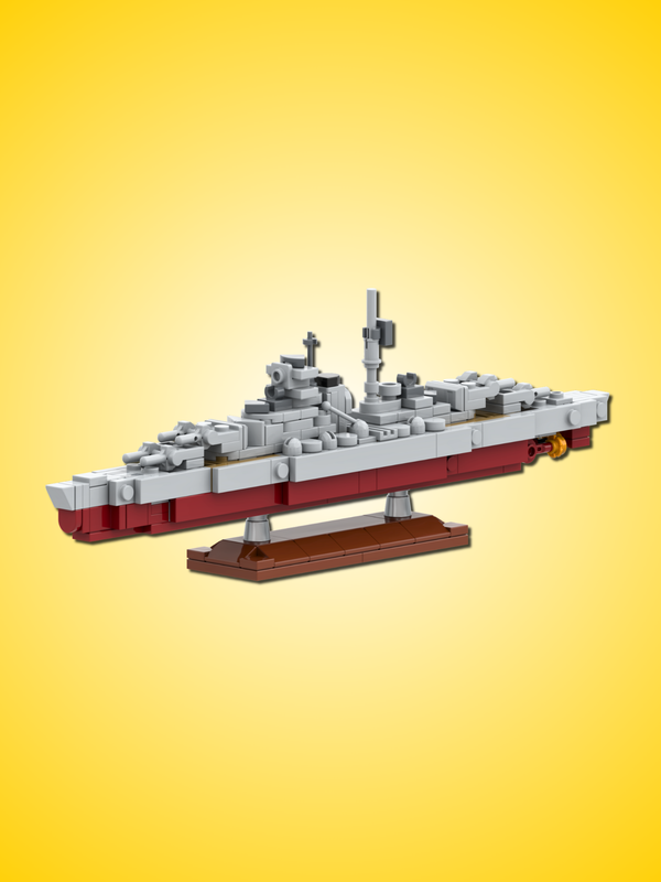 Bismarck Battleship Building Kit - 1:1000 Scale GoBricks MOC Kit