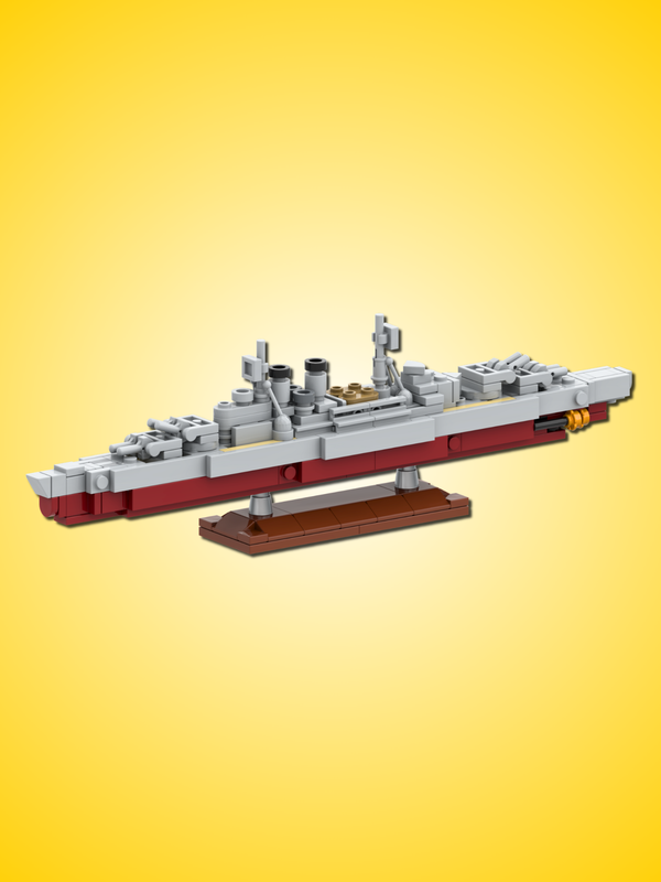 HMS Hood Battlecruiser Building Kit - 1:1000 Scale GoBricks MOC Kit
