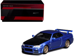 Nissan Skyline GT-R (R34) V-Spec II RHD (Right Hand Drive) Bayside Blue Metallic with Carbon Hood 