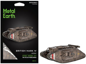 Model Kit British Mark IV Tank (Moderate Difficulty) Steel Model by Metal Earth-4