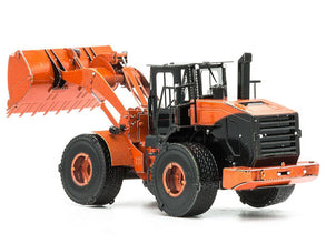 Model Kit Wheel Loader Orange and Black (Challenging Difficulty) Steel Model by Metal Earth-0