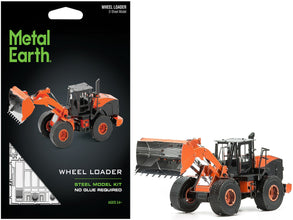 Model Kit Wheel Loader Orange and Black (Challenging Difficulty) Steel Model by Metal Earth-4
