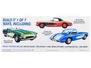 Skill 2 Model Kit 1960 Chevrolet Corvette 7-in-1 Kit 1/25 Scale Model by MPC-1