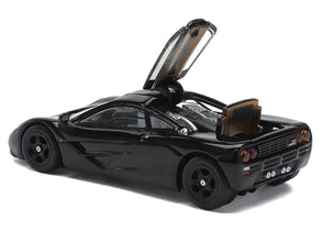 McLaren F1 Jet Black 1/64 Diecast Model Car by Pop Race
