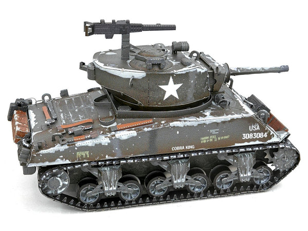 Model Kit United States M4 Sherman Tank (Moderate Difficulty) Steel Model by Metal Earth-1