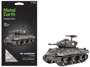 Model Kit United States M4 Sherman Tank (Moderate Difficulty) Steel Model by Metal Earth-0