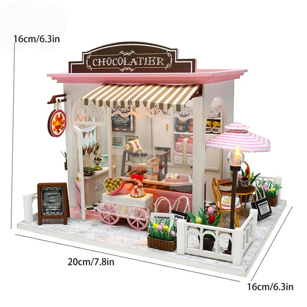 DIY 3D Shop Puzzle Mini House Assembly Kit