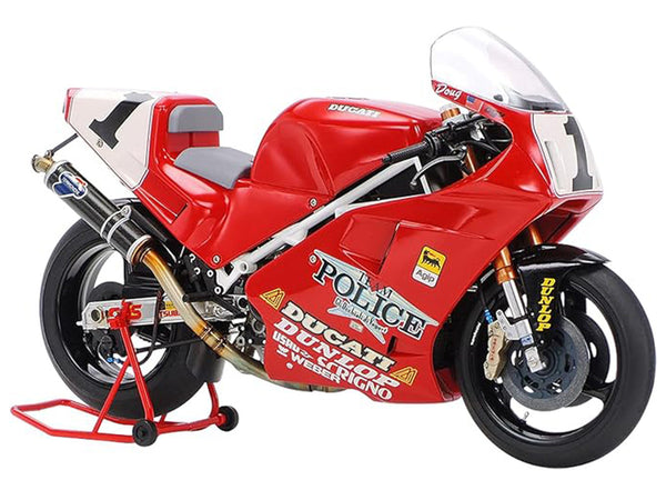 Model Kit Ducati 888 Superbike Racer Motorcycle 1/12 Scale Model by Tamiya-0