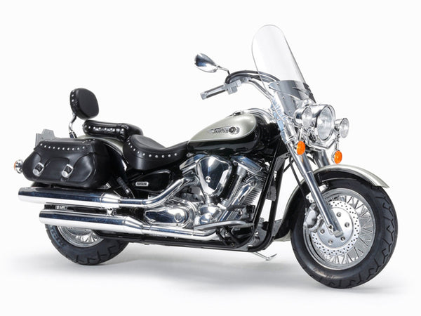 Model Kit Yamaha XV1600 RoadStar Custom Motorcycle 1/12 Scale Model by Tamiya-1