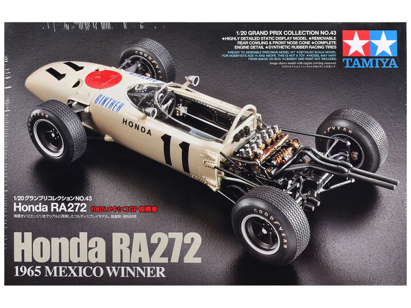 Model Kit Honda RA272 Winner Formula One F1 "Mexico GP" (1965) 1/20 Scale Model by Tamiya-0