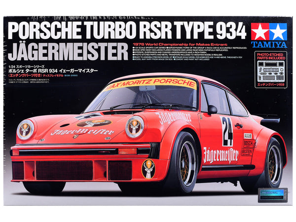Model Kit Porsche Turbo RSR Type 934 "Jagermeister" 1/24 Scale Model by Tamiya-0