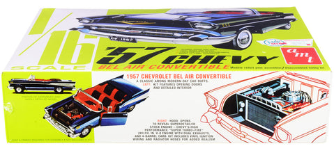 Skill 3 Model Kit 1957 Chevrolet Bel Air Convertible 2-in-1 Kit 1/16 Scale Model by AMT-1