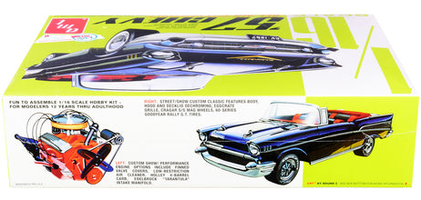 Skill 3 Model Kit 1957 Chevrolet Bel Air Convertible 2-in-1 Kit 1/16 Scale Model by AMT-2
