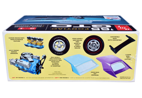 Skill 2 Model Kit 1965 Pontiac GTO 2-in-1 Kit 1/25 Scale Model by AMT-1