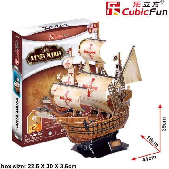 CubicFun Santa Maria Ship 3D Puzzle