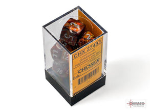 Chessex - Lustrous Polyhedral 7 Dice Set - Gold with Silver