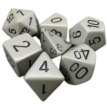 Chessex - Opaque Polyhedral 7 Dice Set - Grey with Black