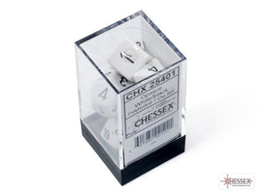 Chessex - Opaque Polyhedral 7 Dice Set - White with Black