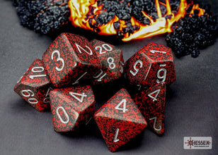 Chessex - Speckled Polyhedral 7 Dice Set - Silver Volcano