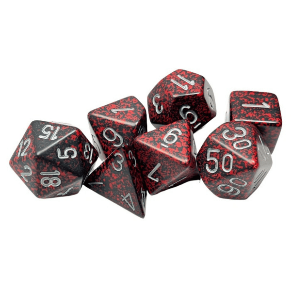 Chessex - Speckled Polyhedral 7 Dice Set - Silver Volcano