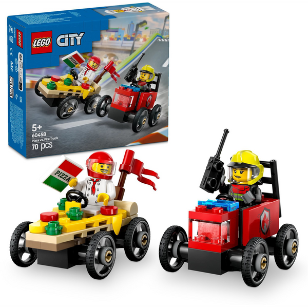 LEGO City Pizza Van vs. Fire Truck Race Pack 60458