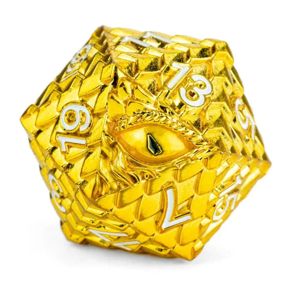 Fanroll - D&D Dragon Scale Metal Dice Set - Gold