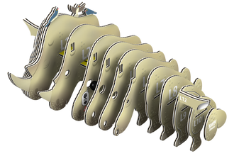 EUGY Rhino 3D Puzzle