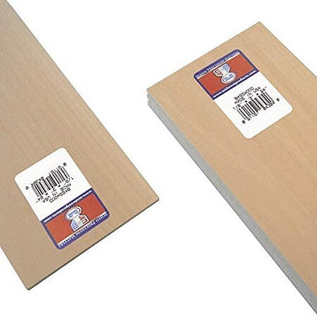 Midwest basswood sheets 1/8 x 6 x 36 in., 10 pack