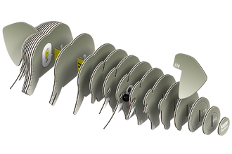 EUGY Elephant 3D Puzzle